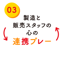 製造と販売スタッフの心の連携プレー